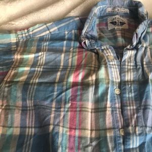 Dockers shorts sleeve men’s button down shirt size medium